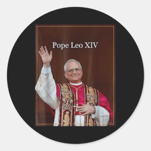 Sticker Rond Le Pape Leo Xiv 0