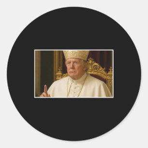 Sticker Rond Le Pape Trump Drôle Président Le prochain Pape