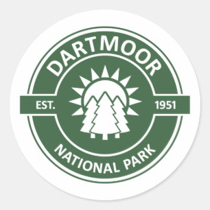 Sticker Rond Le Parc national de Dartmoor