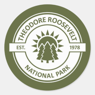 Sticker Rond Le Parc national de Theodore Roosevelt