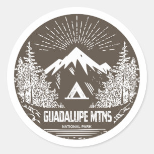 Sticker Rond Le Parc national des Monts Guadalupe