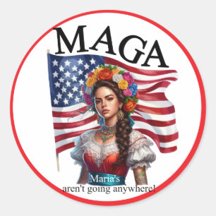 Sticker Rond Le patrimoine amérindien et mexicain fusionné_Mari