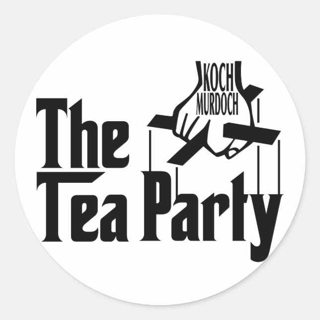 Sticker Rond Le Père du thé (Devant)