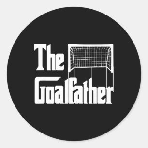 Sticker Rond Le père gardien de but de football entraîneur de g