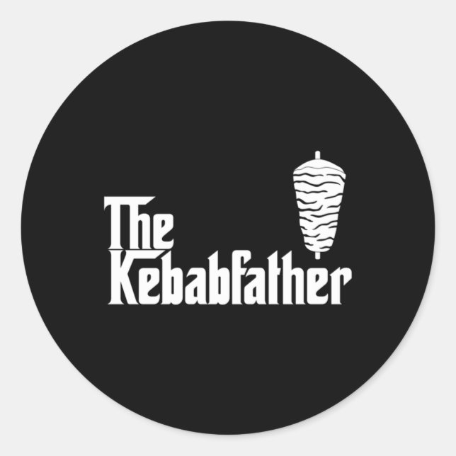 Sticker Rond Le père Kebab Doner Kebab Maker Papa (Devant)