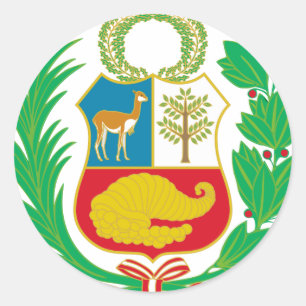 Sticker Rond Le Pérou - escudo Nacional (emblème national)