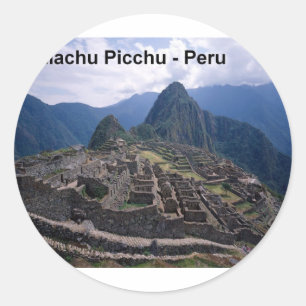 Sticker Rond Le Pérou les ruines de Machu Picchu (St.K.)