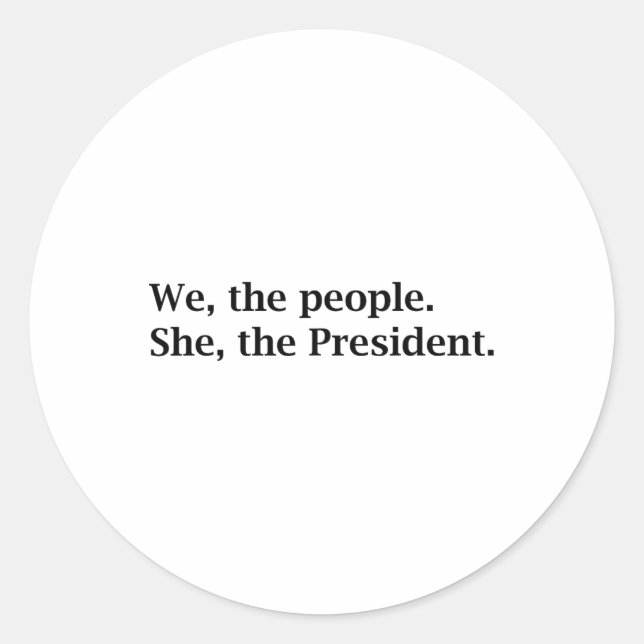 Sticker Rond Le Peuple Soutient Kamala Harris Pour Le Président (Devant)