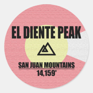 Sticker Rond Le pic El Diente