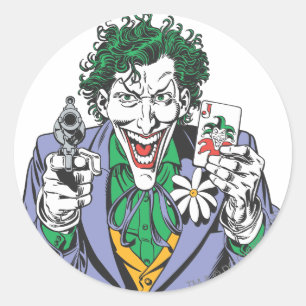 Sticker Rond Le pistolet Joker Points