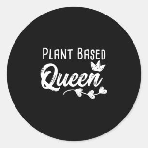 Sticker Rond Le plante a basé le végétarien végétalien dr