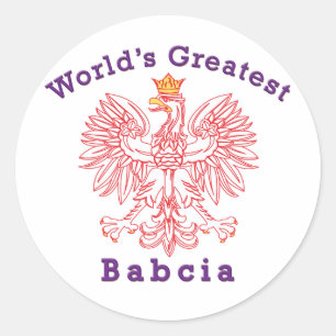 Sticker Rond Le plus grand aigle de Babcia du monde