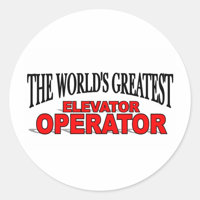 Sticker Rond Le plus grand ascenseur du monde (Devant)