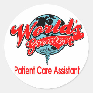 Sticker Rond Le plus grand assistant des soins aux patients du