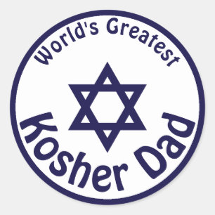 Sticker Rond Le plus grand papa Kosher du monde