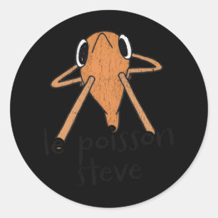Sticker Rond Le Poisson Steve Cute Meme