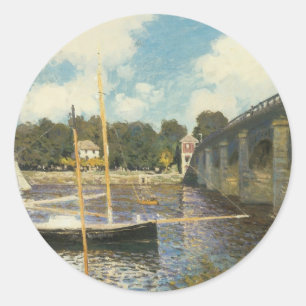 Sticker Rond Le pont routier d'Argenteuil par Claude Monet
