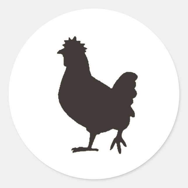 Sticker Rond le poulet est le nouveau noir (Devant)
