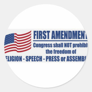 Sticker Rond Le Premier Amendement