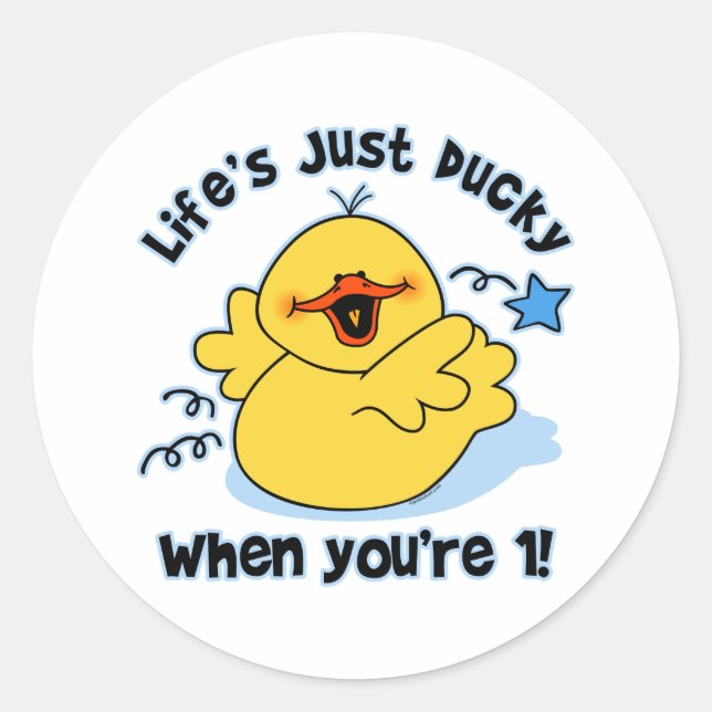 Sticker Rond Le premier anniversaire de la vie (Devant)