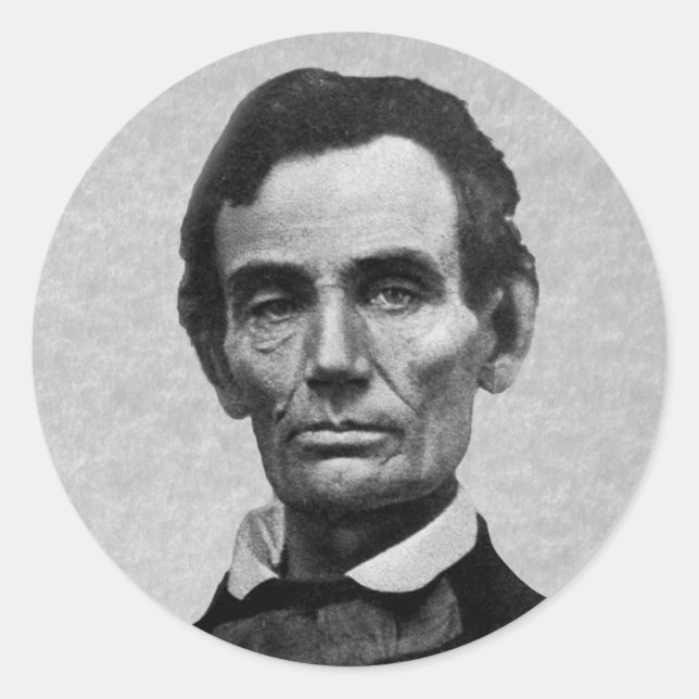 Sticker Rond Le président Abe Lincoln (Devant)