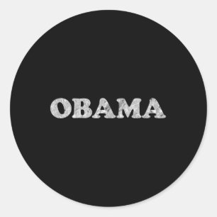 Sticker Rond Le président Barack Obama les années 70 cadeau Vin