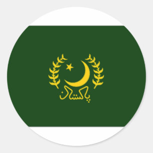Sticker Rond Le Président Flag du Pakistan