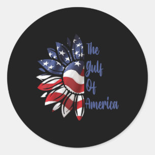 Sticker Rond Le Président Trump Du Golfe Des États-Unis 2025 Ra