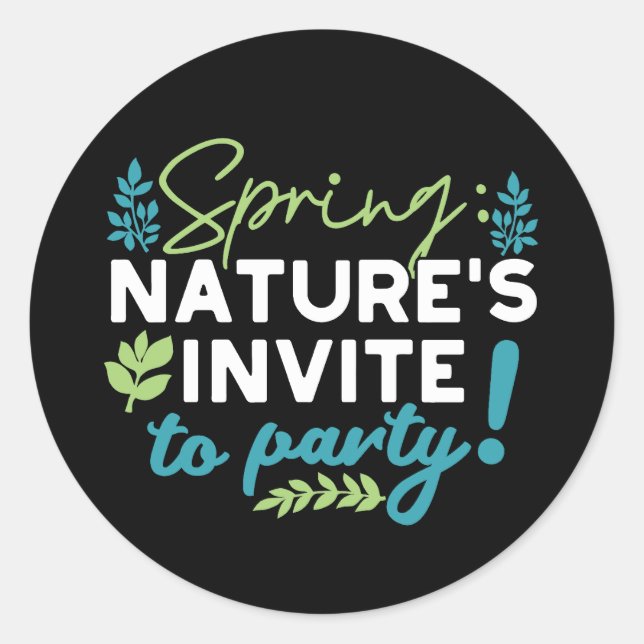 Sticker Rond Le Printemps de minuit 'L'Invitation de la nature  (Devant)