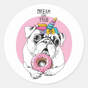 Sticker Rond Le rêve viennent vrai