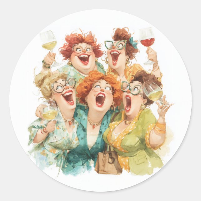 Sticker Rond Le rire nocturne des dames (Devant)