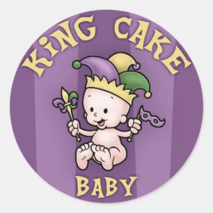 Sticker Rond Le Roi Cake Baby
