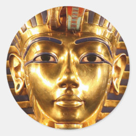 Sticker Rond Le roi Toutankhamon, masque d'or