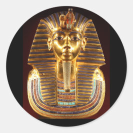 Sticker Rond Le roi Toutankhamon, masque d'or
