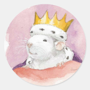 Sticker Rond Le Roi Uno de rat !