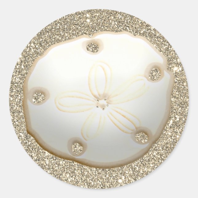 Sticker Rond Le sable contre l'or (Devant)