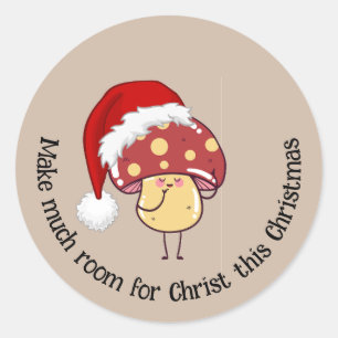 Sticker Rond Le salon de Noël Père Noël