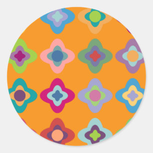 Sticker Rond Le Scandinave fleurit l'autocollant