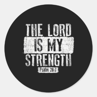 Sticker Rond Le Seigneur Est Ma Force Religieuse