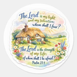 Sticker Rond Le Seigneur est ma lumière et mon salut