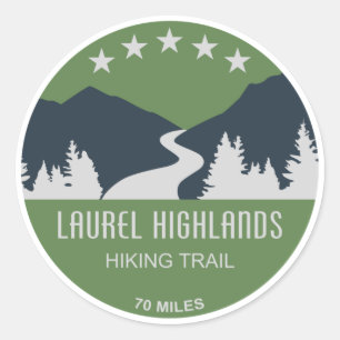 Sticker Rond Le sentier Randonnée Laurel Highlands