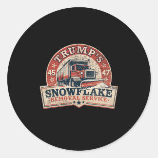 Sticker Rond Le service de suppression des flocs de neige de Tr