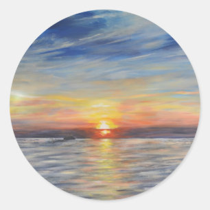 Sticker Rond Le Setting Sun