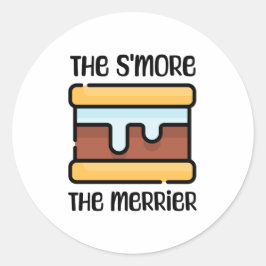 Sticker Rond Le S'more le Merrier ! Camping sympa