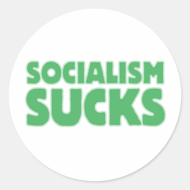 Sticker Rond Le socialisme a du mal (Devant)