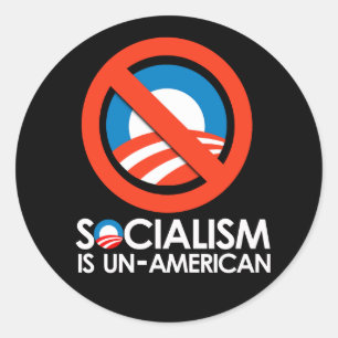 Sticker Rond Le socialisme est non-américain