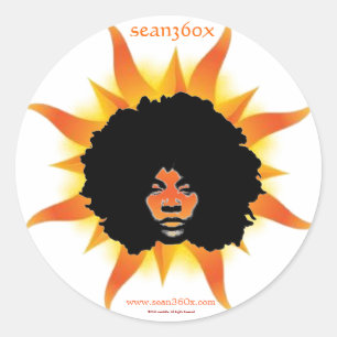 Sticker Rond Le SOLEIL de l'autocollant sean360x
