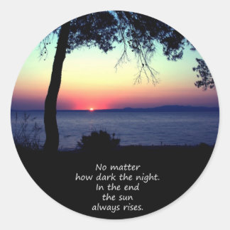 Sticker Rond Le soleil se lève toujours