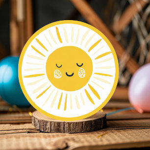 Sticker Rond Le soleil tourne à une fête d'anniversaire
