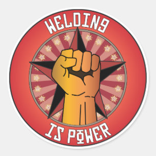 Sticker Rond Le soudage est le pouvoir